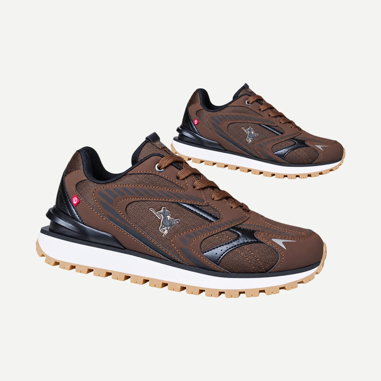 Zapatillas Masculinas De Cuero Marrón